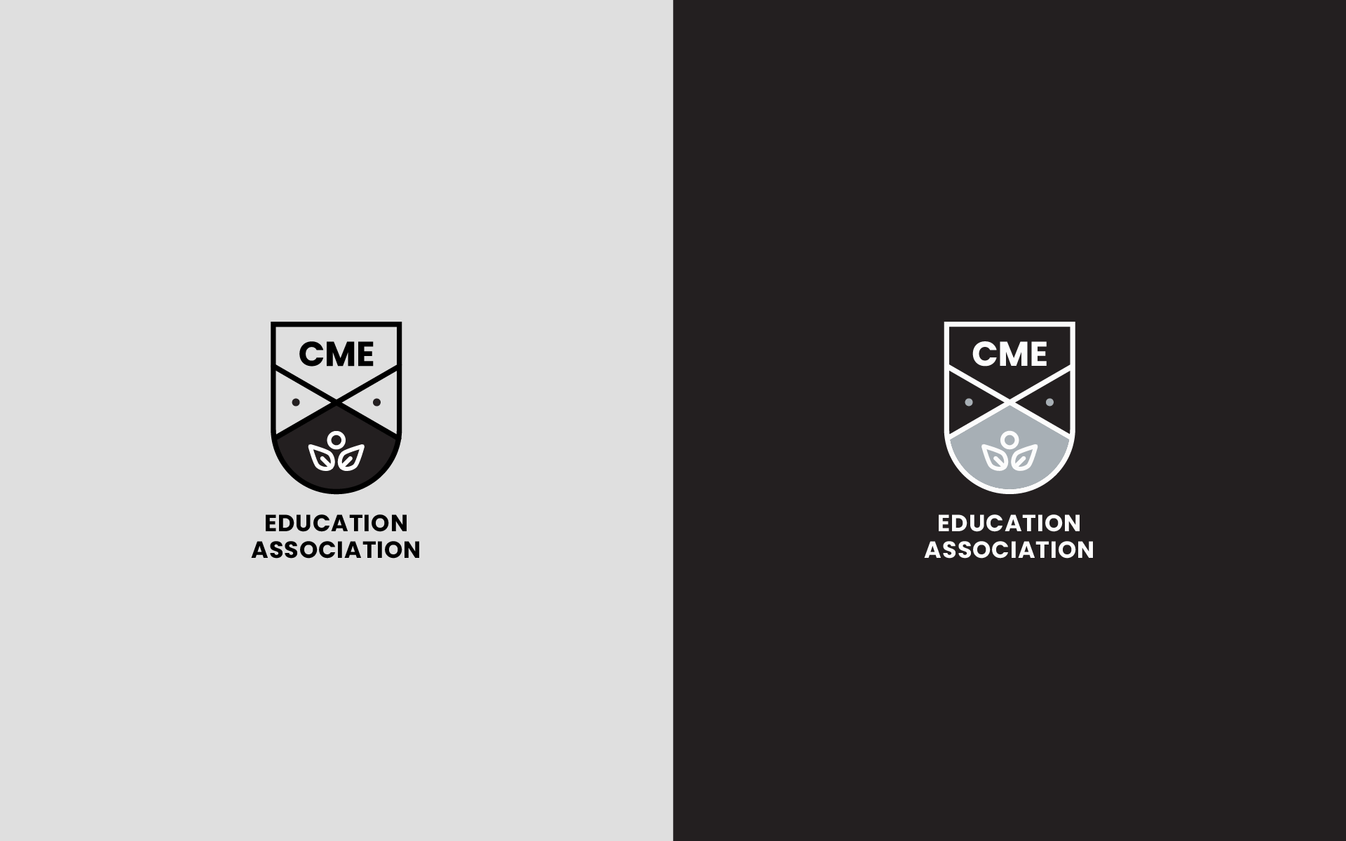 CME Education Association Logo Black Negative