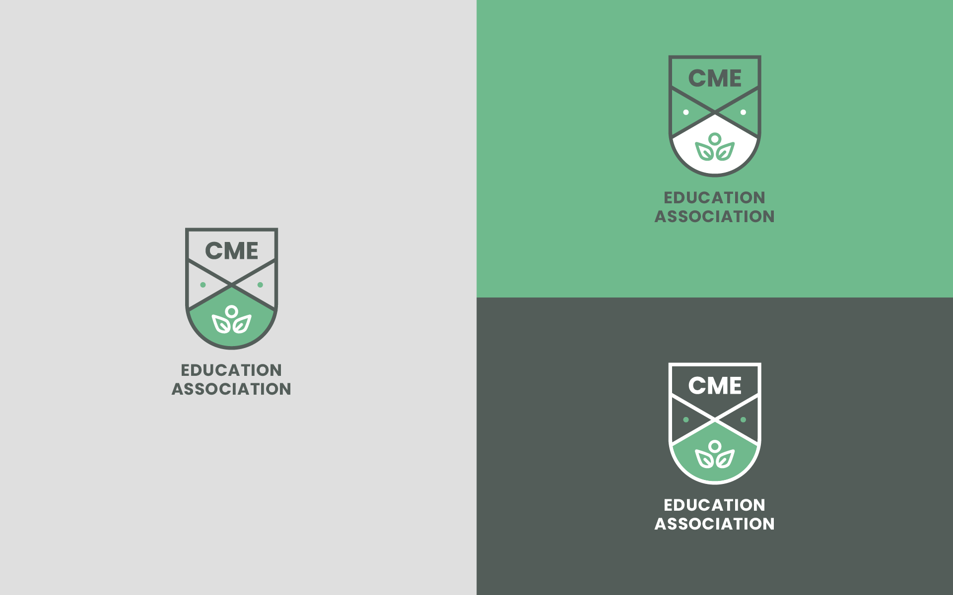 CME Education Association Logo Color Negative